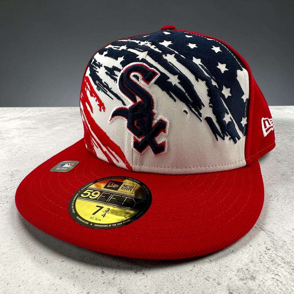 Chicago White Sox Fitted Hat 7 3/4 July 4th On-Field New Era 59FIFTY MLB Cap NEW